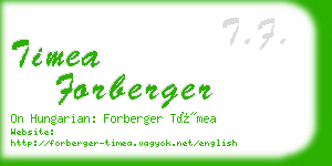 timea forberger business card